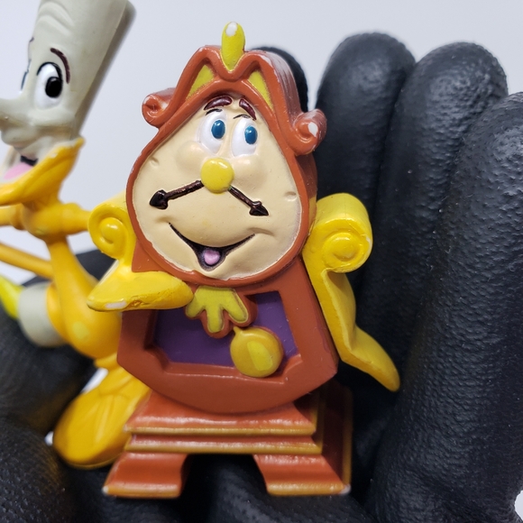 Disney Beauty & The Beast Lumiere Cogsworth Toy Figure - Picture 15 of 16